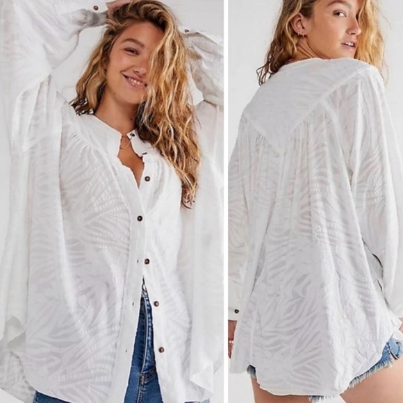FREE PEOPLE | CAN’T STOP DREAMING TUNIC IN WHITE MEDIUM - Picture 1 of 8